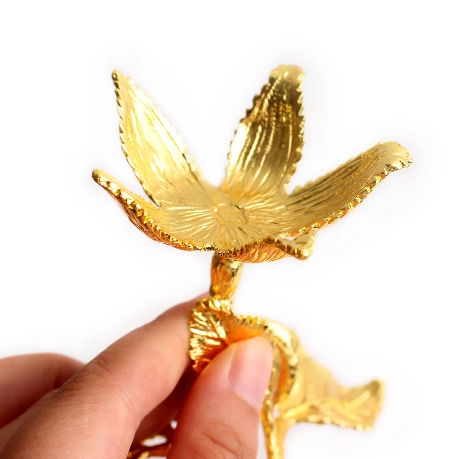 

1PC High Quality Gold Sliver Metal Craft Stand Flower Shaped Pedestal Crystal ball Base Foundation For Crystal Egg &Sphere Ball