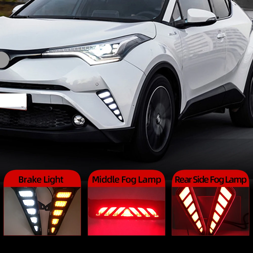 CSCSNL 2 шт для Toyota C-HR ЧР 2016 2017 2018 2019 отложным воротником желтый сигнал Стиль реле DRL