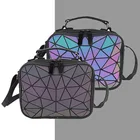 Светящиеся голографические дамские сумочки с лазерным рисунком, сумки через плечо для женщин, маленькая квадратная сумка на плечо с геометрическим клетчатым голограммой, 2020