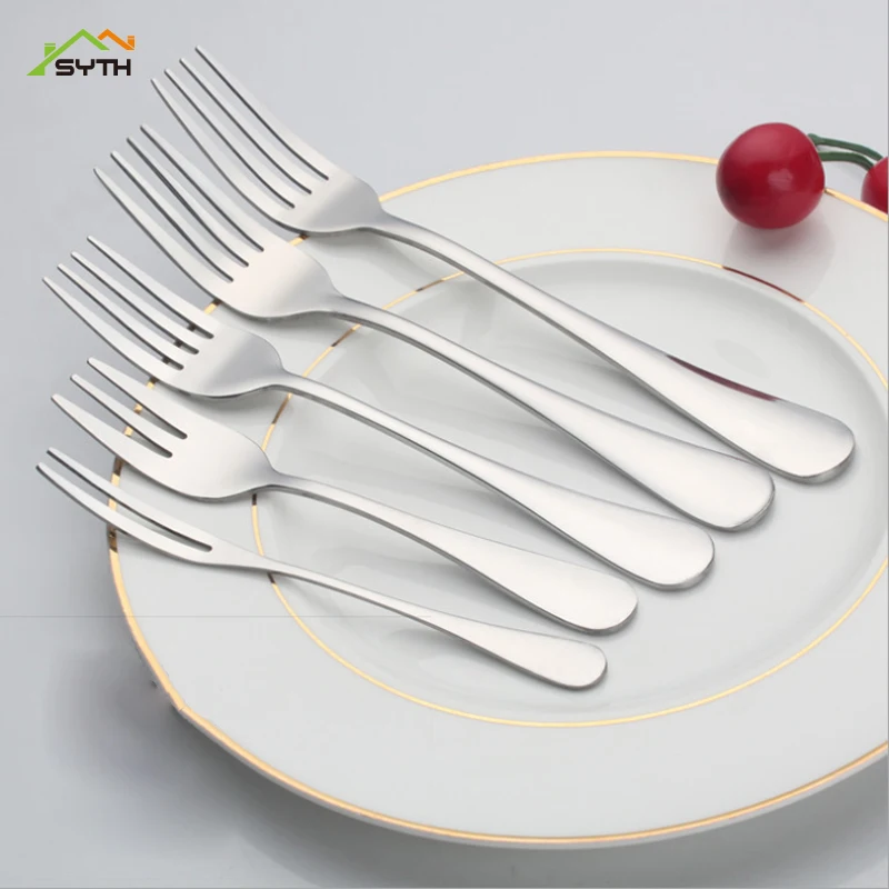 410 нержавеющая сталь фрукты десерт торт вилка Западный стейк столовые приборы