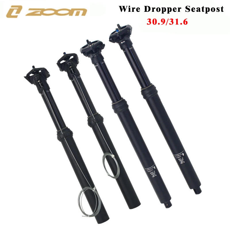 

ZOOM Seatpost MTB Dropper Post Adjustable Bike Telescopic Saddle Tube 30.9 31.6 Mountain Bicycle Routing Hydraulic Lifting Leve