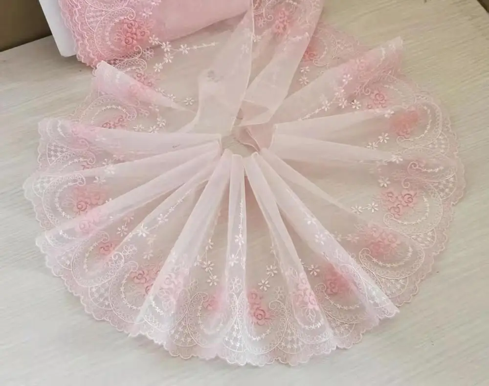 3 цвета 2 ярда кружевная отделка Цветочная вышивка тюль кружево 6 29 дюйма в ширину