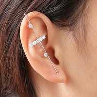 1pc ear wrap crawler hook earrings lady needles around the auricle clip jewelry punk hip hop hook earrings mx0080