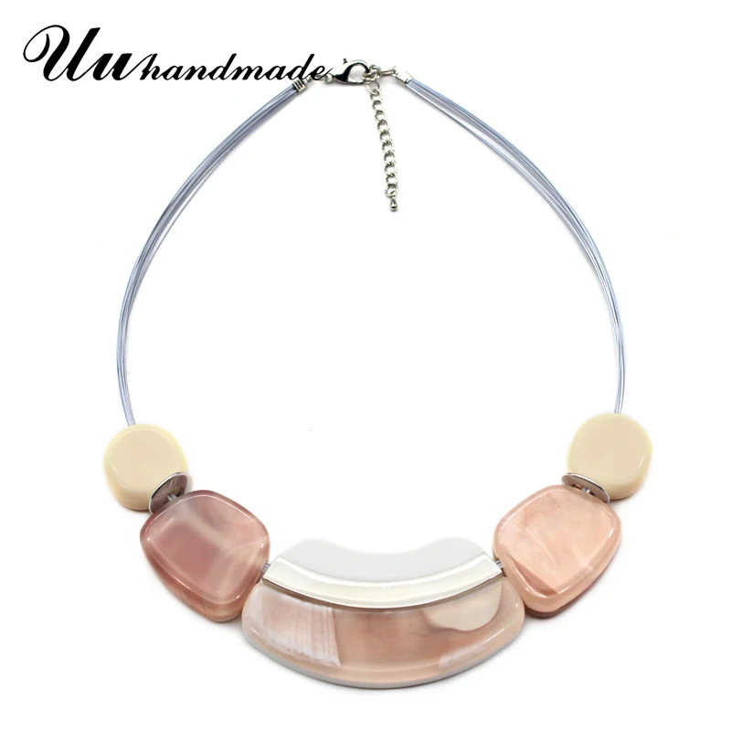 Массивное ожерелье чокер из акриловых бусин|pendants for women|jewelry chokerstatement necklace |