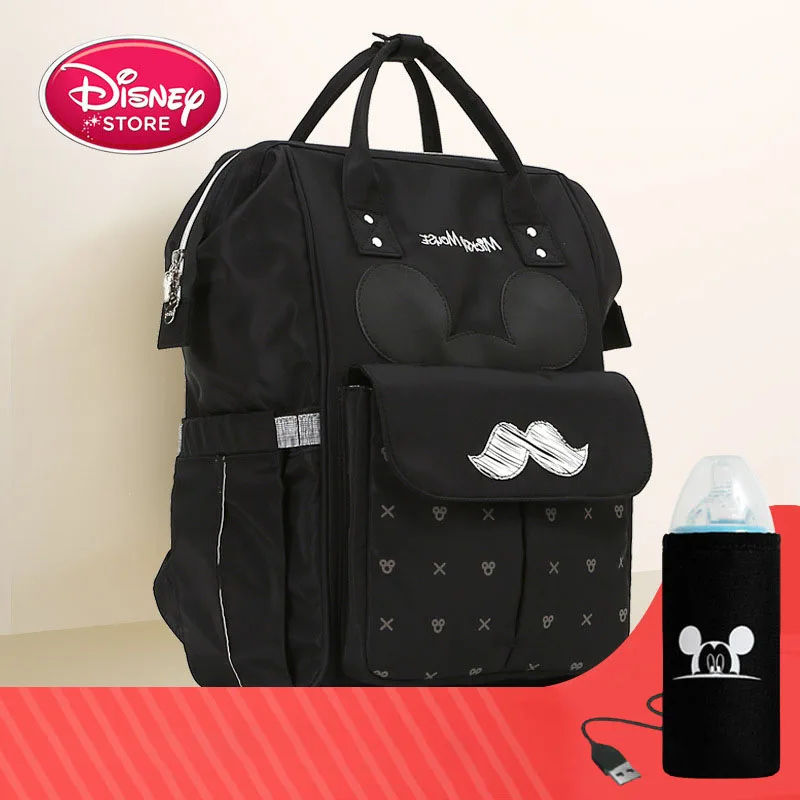 

Disney USB Diaper Backpack Large capacity Mummy diaper bag Mommy's travel bag Mickey Mouse Baby care bag Dry-wet separation bag