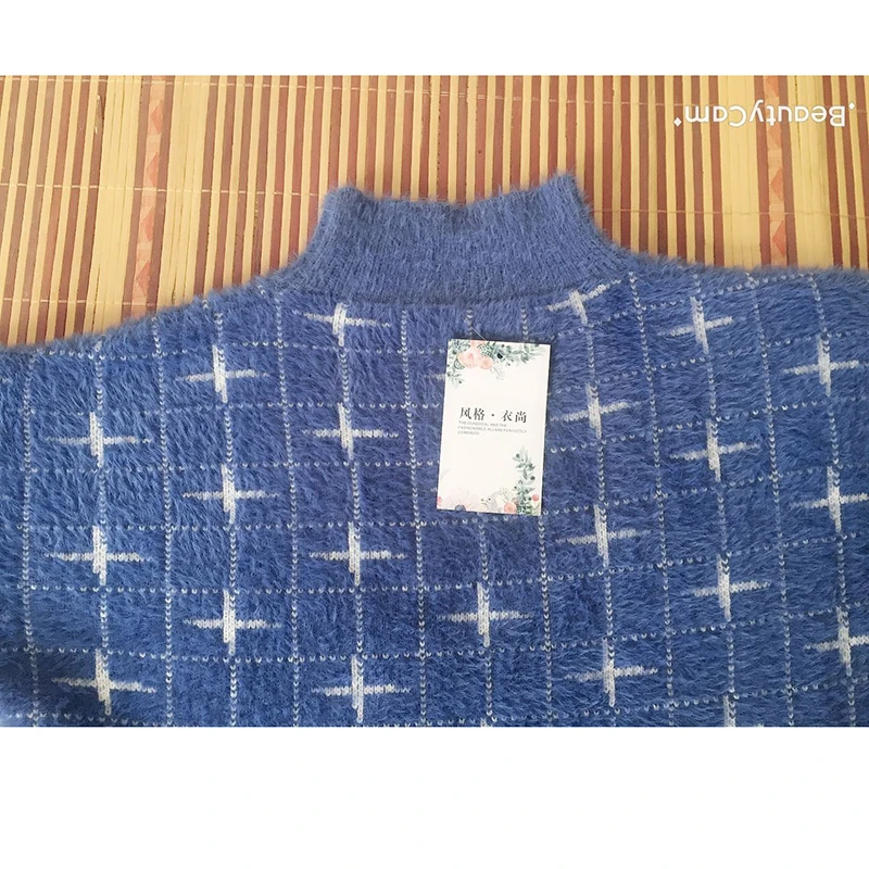 Свитер женский вязаный из кашемира с узором | Женская одежда