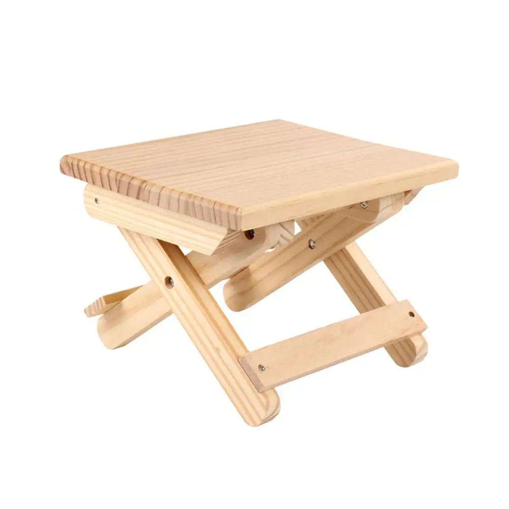 

Wooden Folding Stool Portable Foldable Household Step Stool for Indoor and Outdoor Use