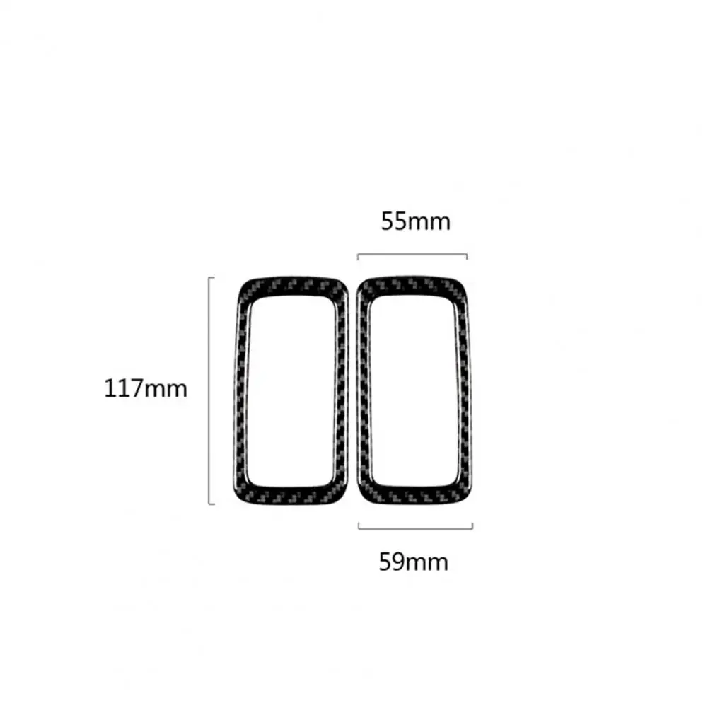 

2Pcs Carbon Fiber Car Button Decoration Frame Sticker for Porsche Macan