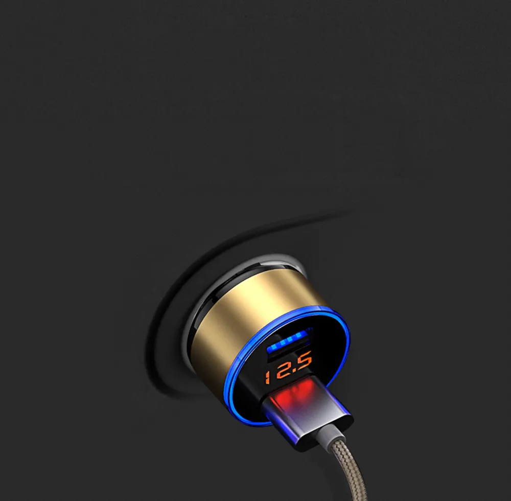 Универсальное автомобильное зарядное устройство с двумя USB-портами для Meizu 7 E2 M6