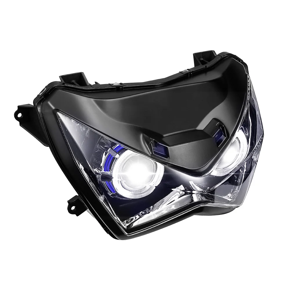 KEMIMOTO для Kawasaki Z800 Z250 Halo Eye HID проектор на заказ головной светильник ABS в сборе Z 250 Z 800 2013 головной светильник