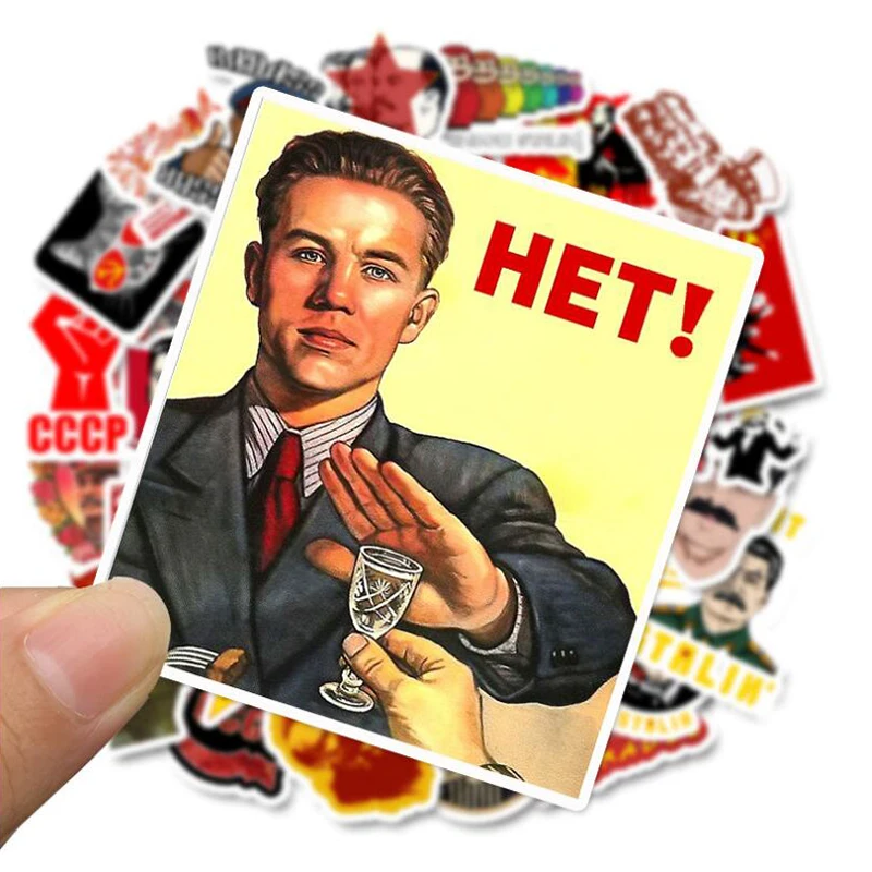 LL-083# 50/pcs Stalin USSR CCCP PVC Graffiti sticker Classic Creative Design collection Gift High quality Printing | Дом и сад