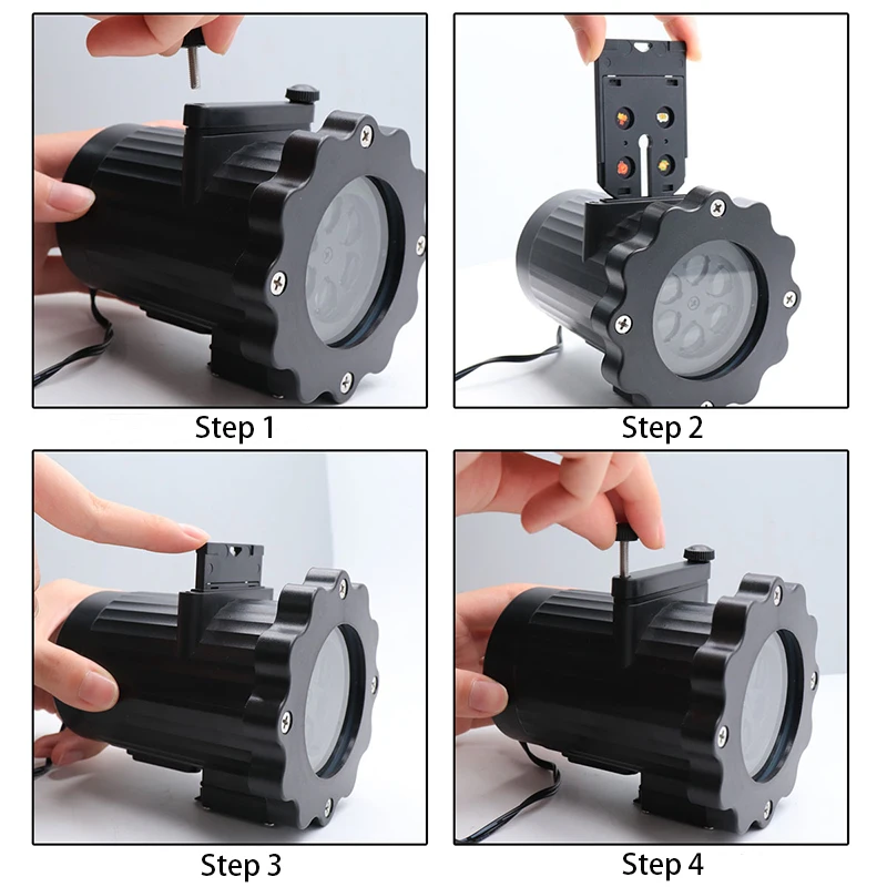 Движущиеся рождественские лазерные прожекторные лампы 16 узоров светодиодный
