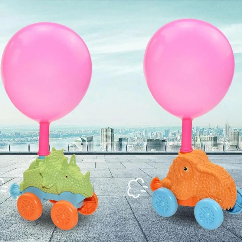 

2021 New Dinosaur Flying Weather Ball & Inertial Balloon Powered Car Toy Set Fun Educational Toys Gifts For Kids