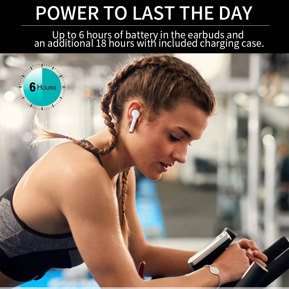 

TWS Bluetooth 5.0 Wireless Headphones Sport Earphones Charging Case Touch Control Waterproof Sound with Deep Bass Headphones