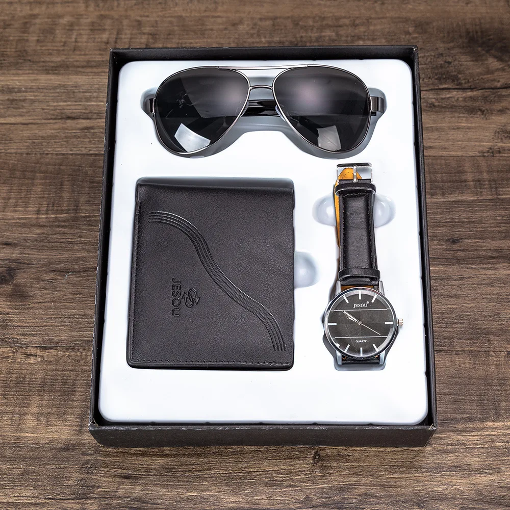 

Men's exquisite packaging watch + Wallet Sunglasses set creative combination set