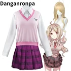 Новинка, костюмы для косплея Danganronpa V3, униформа акамацу Каэда, аниме косплей, одежда, рубашка, юбка, парик, Женский костюм для вечеринки на Хэллоуин
