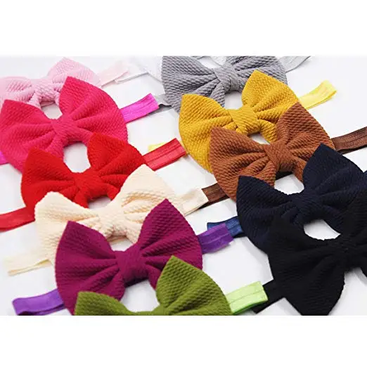 

12PCS Baby Girls Headbands and Bows 4.5Inch Large Big Hair Bow Stretchy Hair Bands for Newborns Infants Toddlers