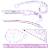 imzay 6pcsset french curve pattern grading rulers drawing line measure clothing patchwork design ruler set code ruler 63cm