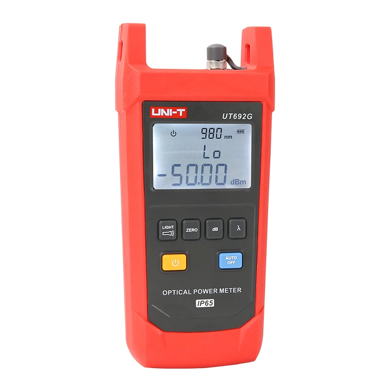 

UNI-T UT692G High Precision Optical Power Meter Measurement Range -50 to 26dBm 800-1700nm InGaAs Backlight Tool IP65 Tester