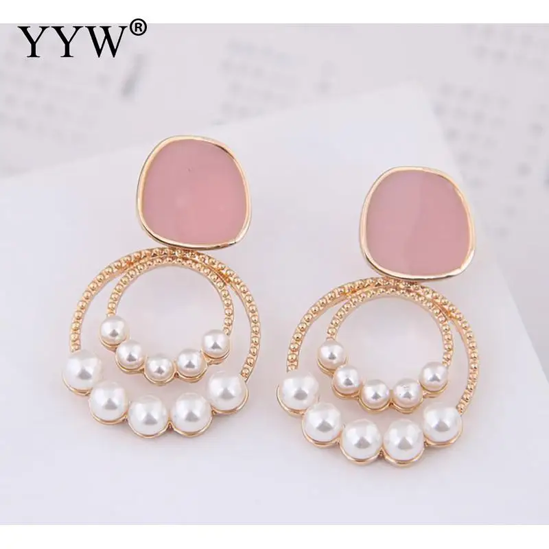 Женские серьги-капельки из нержавеющей стали с жемчугом | Украшения и аксессуары