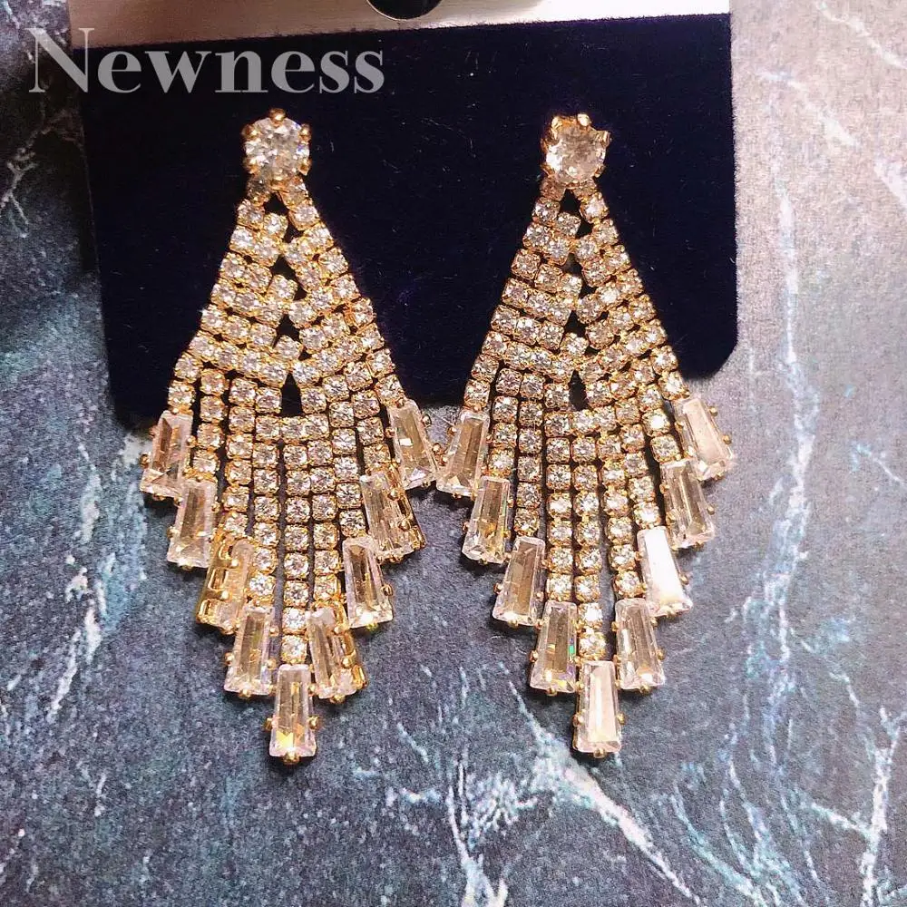 

Серьги-кисточки женские, медные, с фианитом