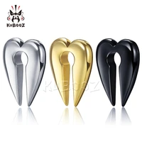 kubooz exquisite%c2%a0fine piercing jewelry stainless steel heart ear weight plugs earrings stretchers expanders pair selling