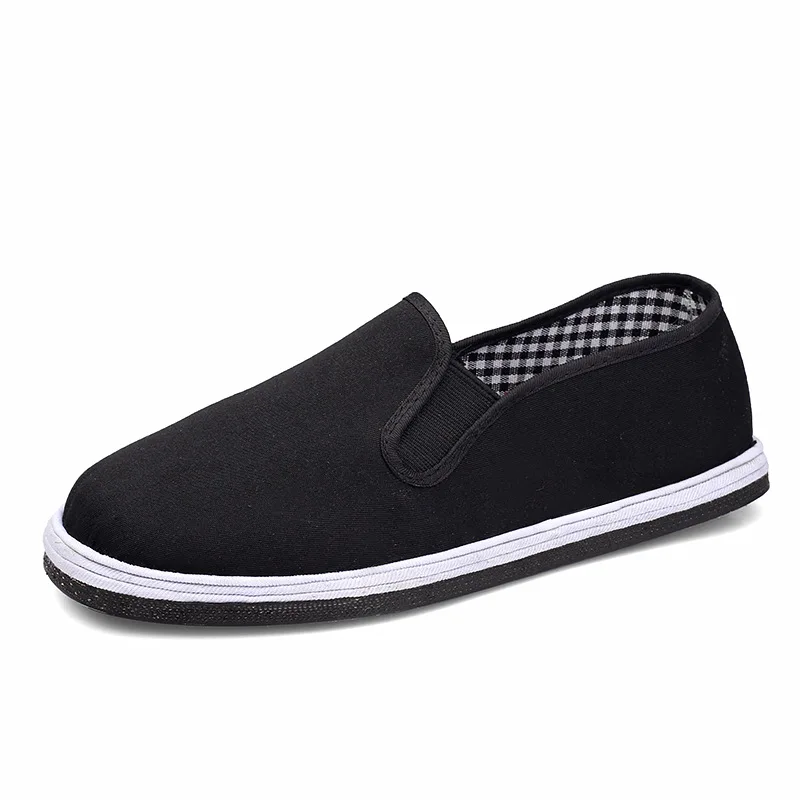 

Fashion Old Beijing Cloth Shoes Leisure And Walking Flat-bottom Work Single Shoes Canvas Black Cloth Shoes with Melaleucabottom