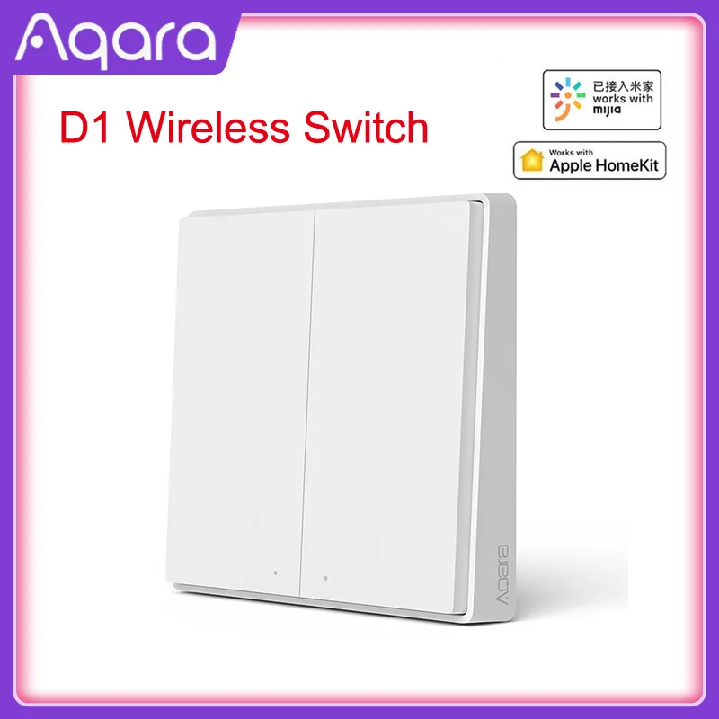 Newest Original D1 Version Aqara Switch Smart Light Remote Control ZigBee Wireless Wall Switch For Mijia Mi Home APP