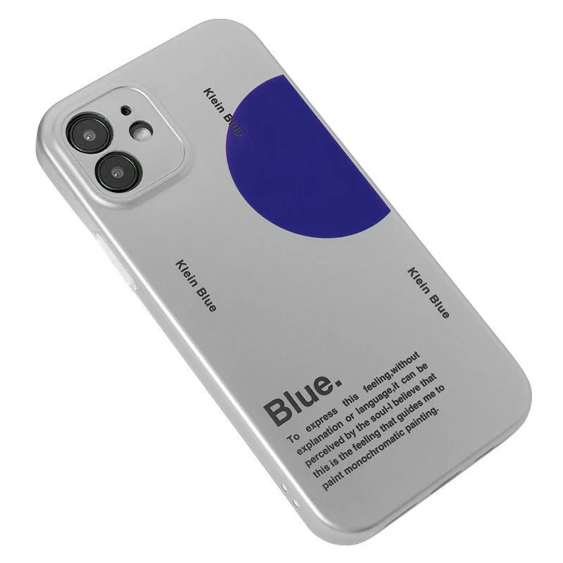 

Креативный Гальванизированный Синий чехол Klein для iPhone 12 Pro Max, задняя крышка телефона для 12 13 Mini 11 Pro X XS XR 6 8 7 Plus 13 Capa