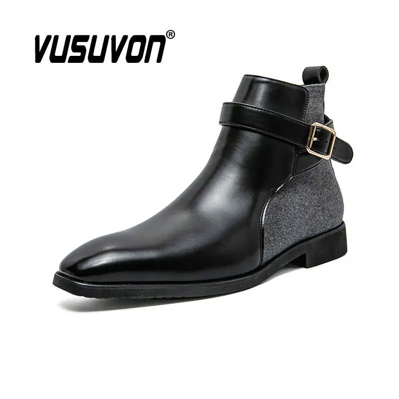 Мужские ботинки Martens черные модельерские зимние байкерские для джентльменов