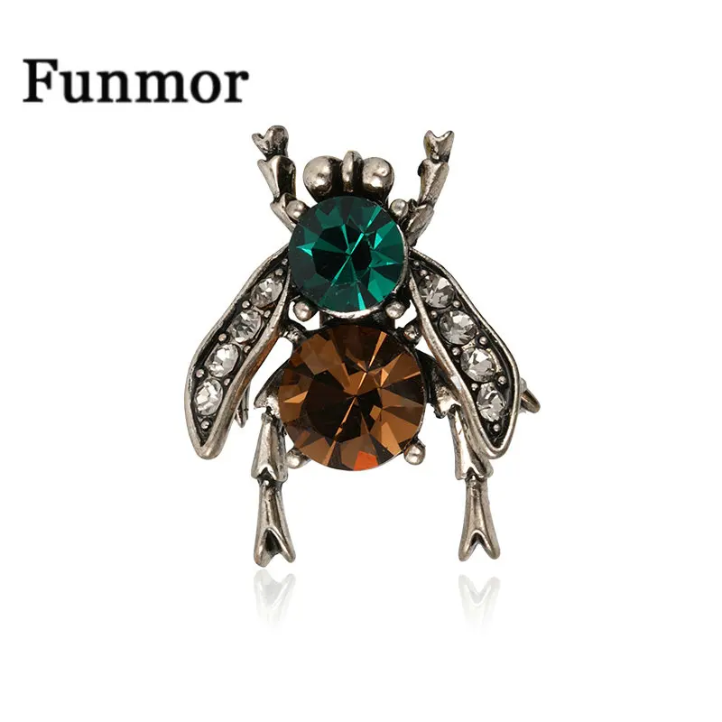 Funmor деликатные Броши с насекомыми заколки кристаллы сплав для мужчин детская