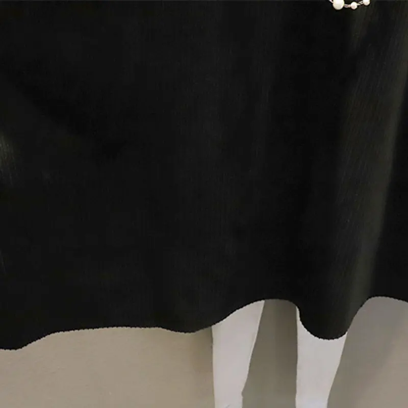 

XITAO Vintage Dress Fashion New Women Pullover Pleated Hem Small Fresh Casual Style Loose 2021 Spring Autumn Dress ZY4578