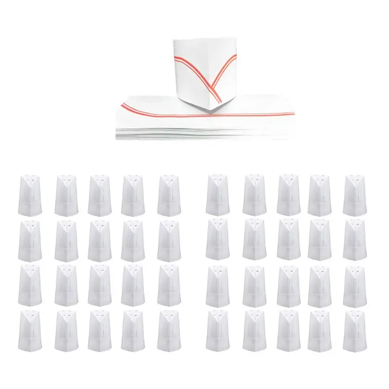 

20Pcs Unisex Disposable White Non Woven Pleated Chef Tall Hat Cooking Round Cap