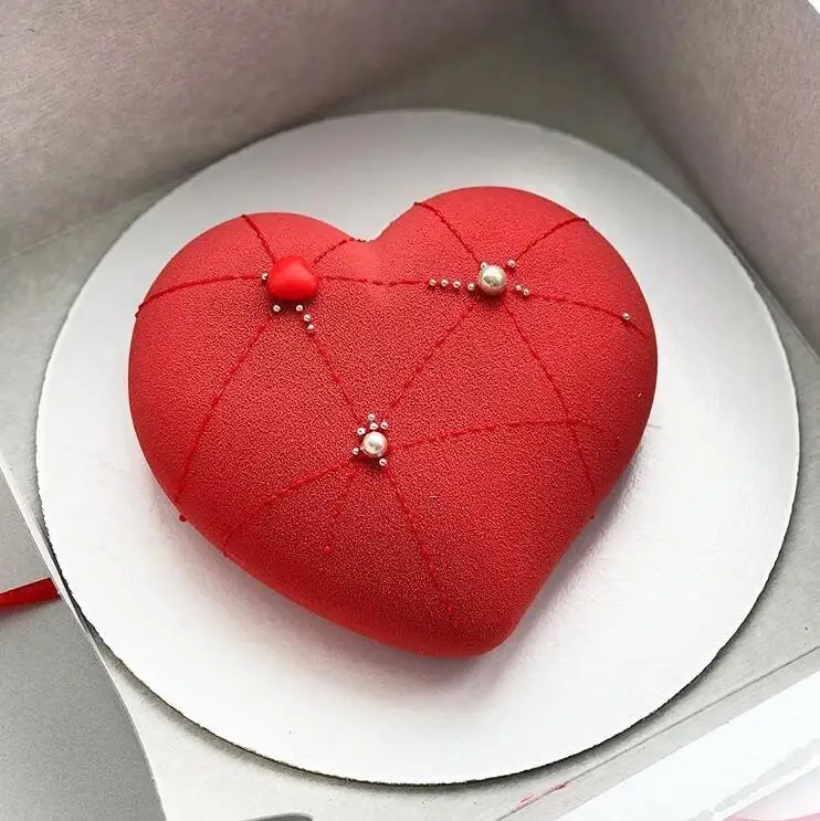 

Love Heart Shape Mousse Cake Silicone Mold For DIY Chocolate Candy Pastry French Dessert Kitchenware Baking Accessories
