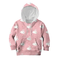 lovely white rabbit 3d printed hoodies kids pullover sweatshirt tracksuit jacket t shirts boy girl cosplay costumes