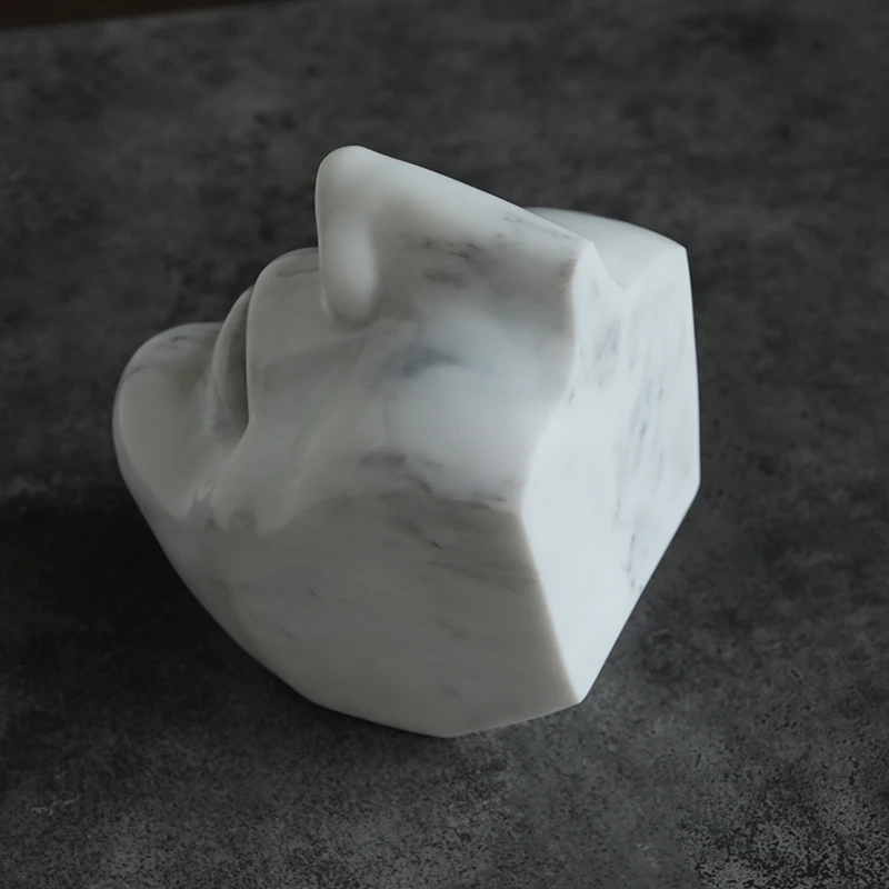 Современная мраморная текстура Полулицо статуя предметы для домашнего декора