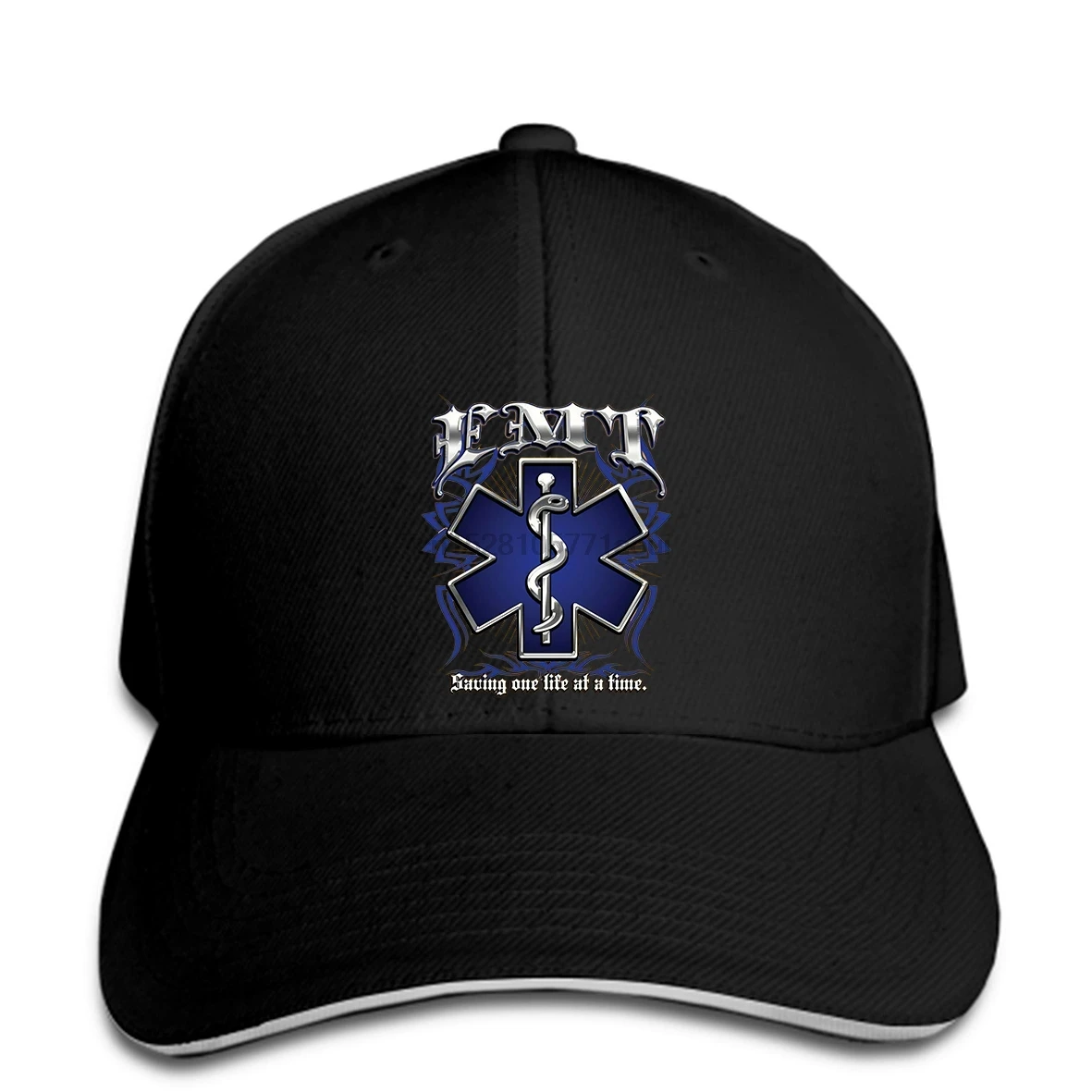 

Baseball cap Summer EMT Saving One Life at a Time Paramedic Medic Star of Life Print hat Firefighter Firemen Rescue hat