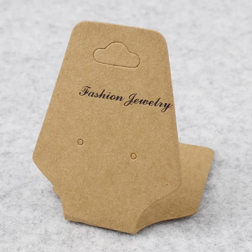 

100pcs Accessories Fold Over Hanging Organizer Display Cards Tag Earrings Multifunctional Holder Bracelet Adhesive Necklace