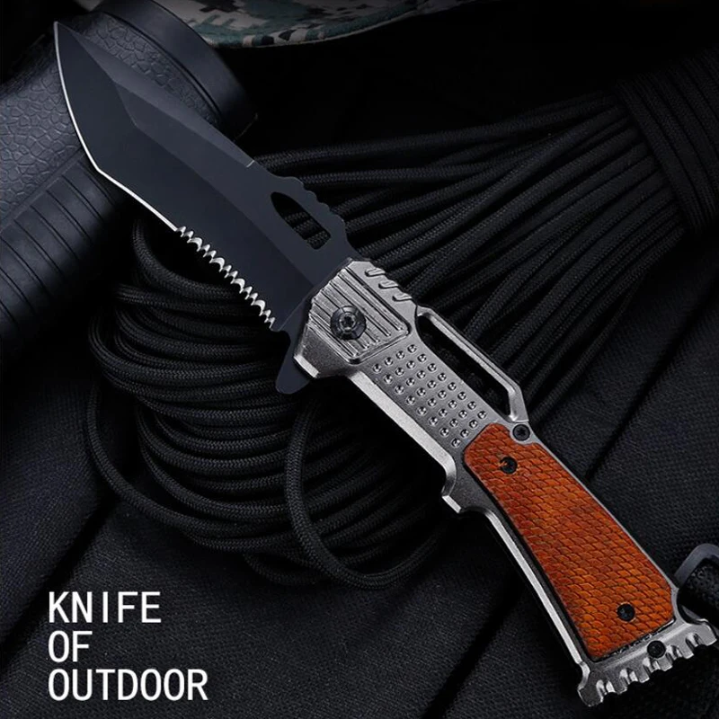 

8.2'' Folding Knife Tactical Pocket Knife Stainless steel Handle hunting knife fast open camping pocket knife tactical knifes