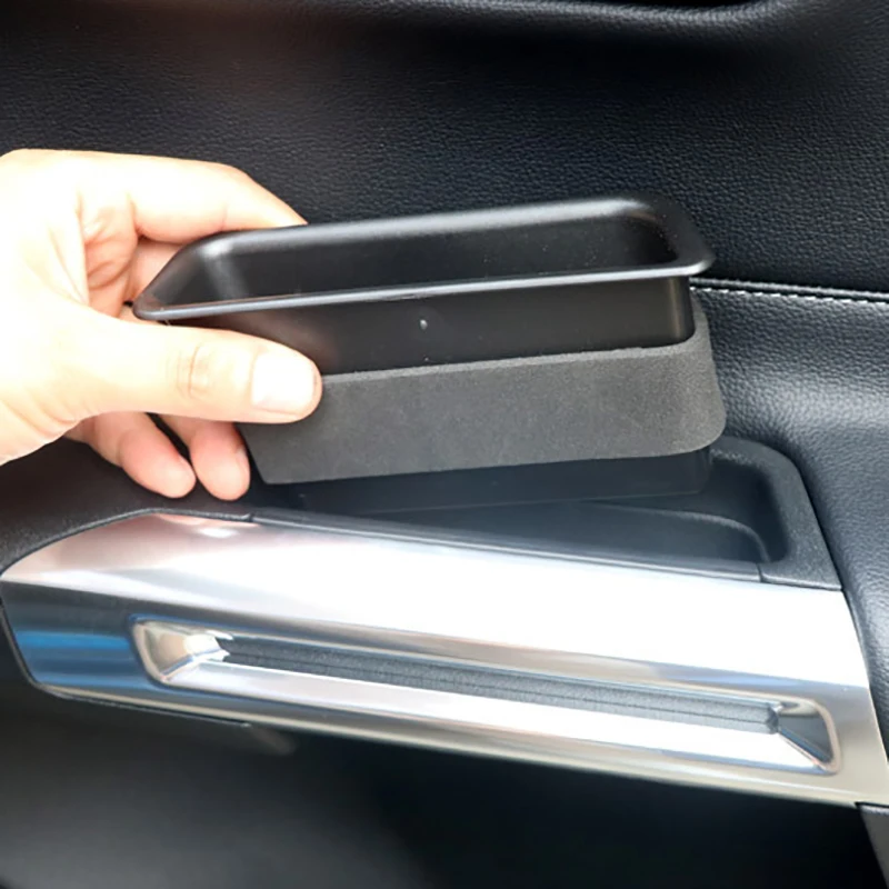 2pcs Car Door Storage Box Organizer Bag For Ford Mustang 2015 2016 2017 2018 Car Interior Modification Accessories