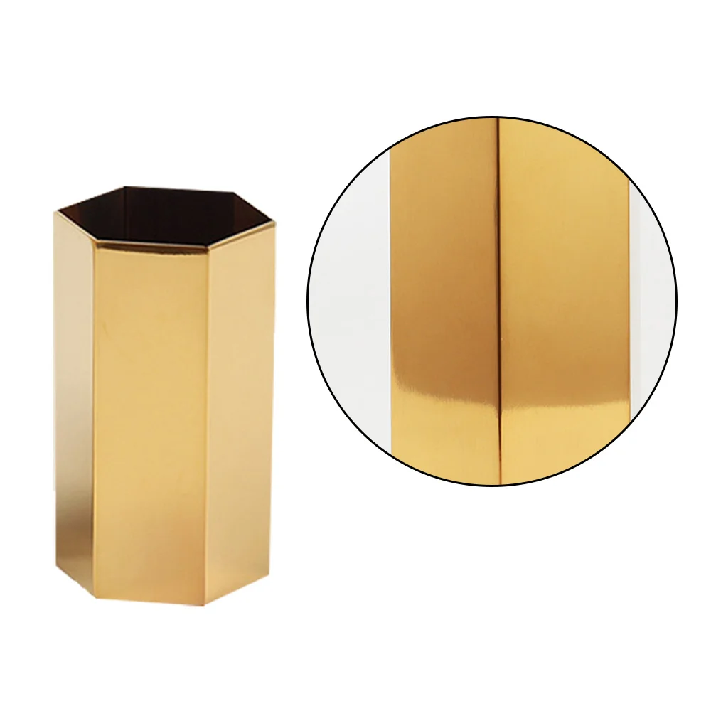 

Retro Stainless Steel Cup Pen Holder Vase Desktop Storage Organizer Decoration
