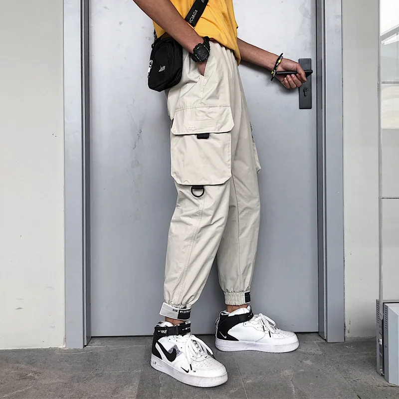 Мужские шаровары в стиле хип-хоп повседневные брюки пэчворк с несколькими