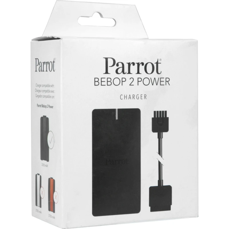 Cargador de corriente PARROT BEBOP 2, adaptador de CA de salida de 12,6 V/para Skycontroller 3.5A, edici&oacute;n negra con 4 enchufes (EE. UU., Reino Unido, AU, UE)-3