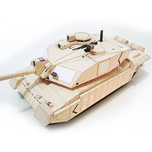 Британский Challenger MK2 MBT основной боевой танк 3d бумажная модель стерео ручной