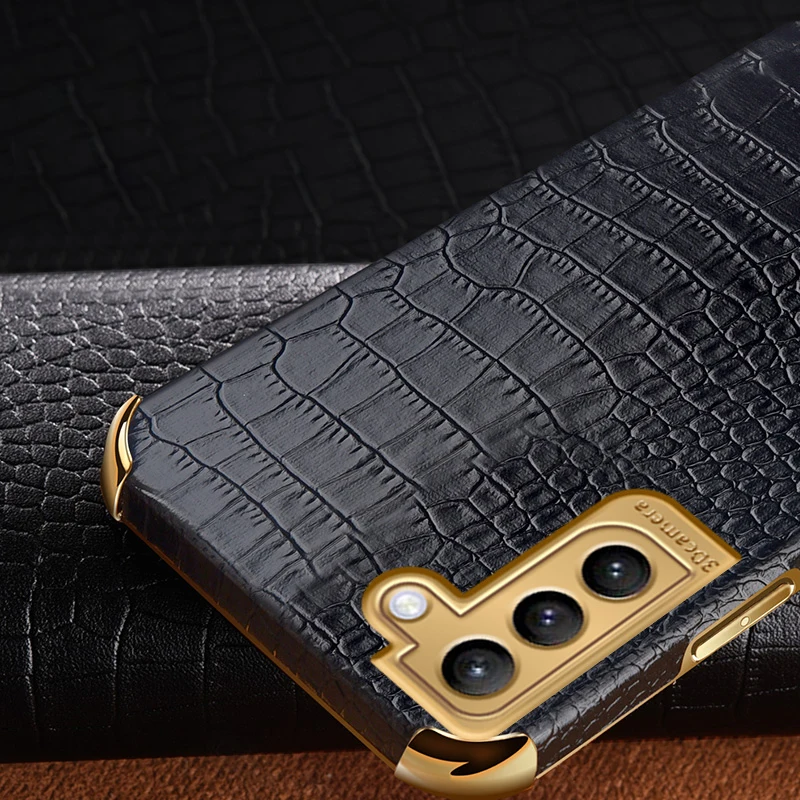 

Case For Samsung Galaxy S21 S20 Plus Ultra A71 A51 A41 A21S A12 A11 A02S Crocodile Pattern Leather Stand Phone Case Cover Shell