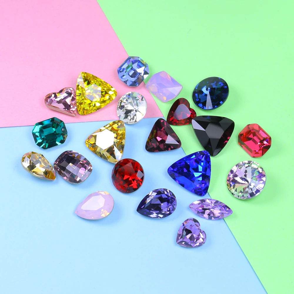 10 15 мм разные случайные цвета размеры Стразы для шитья одежды кристаллы и фото