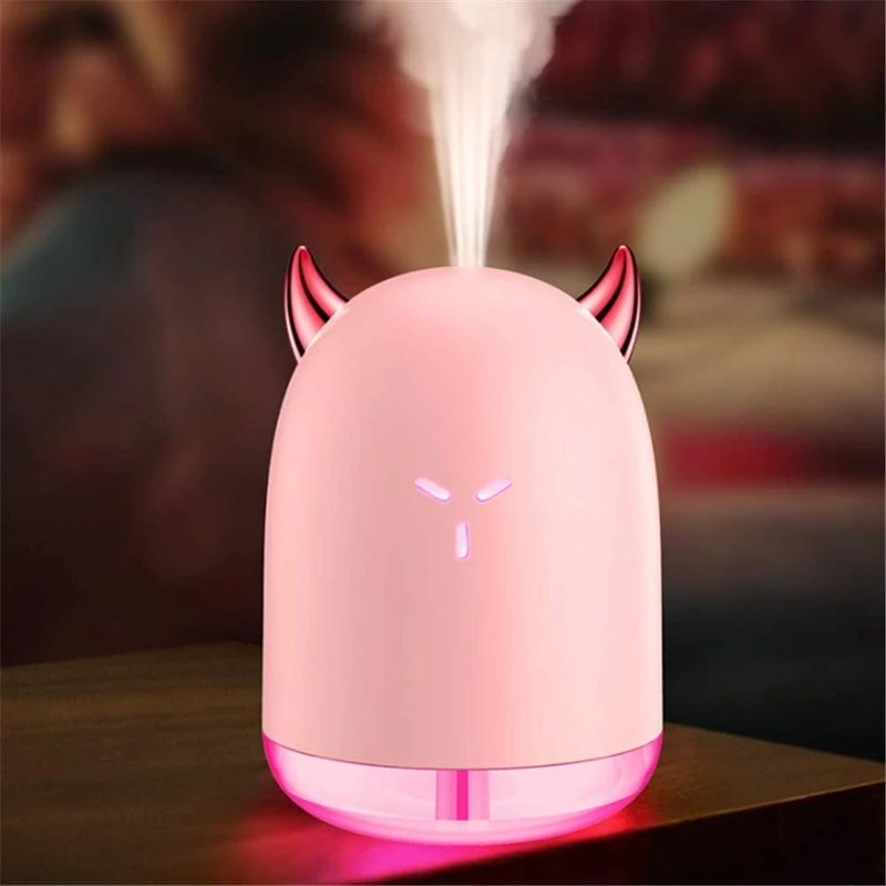 

Seven Color Devil USB Humidifier Portable Mute Humidifier Atomizer Air Beauty Moisturizer for estic Desktop Car 260Ml