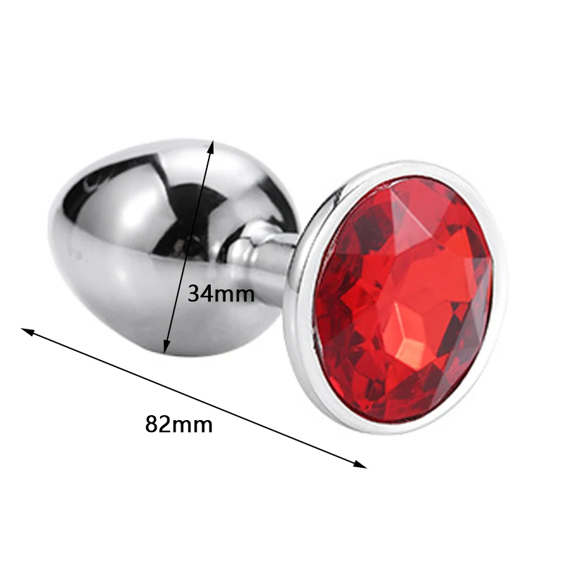 Интимная металлическая Анальная пробка с кристаллами ювелирные изделия гладкая