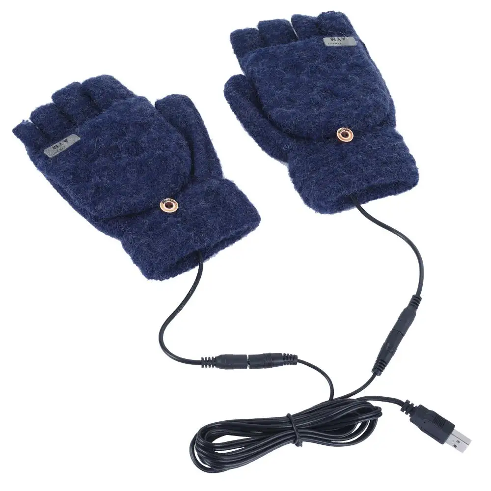 

Breathable 5V Knitting Battery Powered Winter Warmer USB Heated Gloves Knitted Heating Gloves Motocross Outdoor Heated Gloves