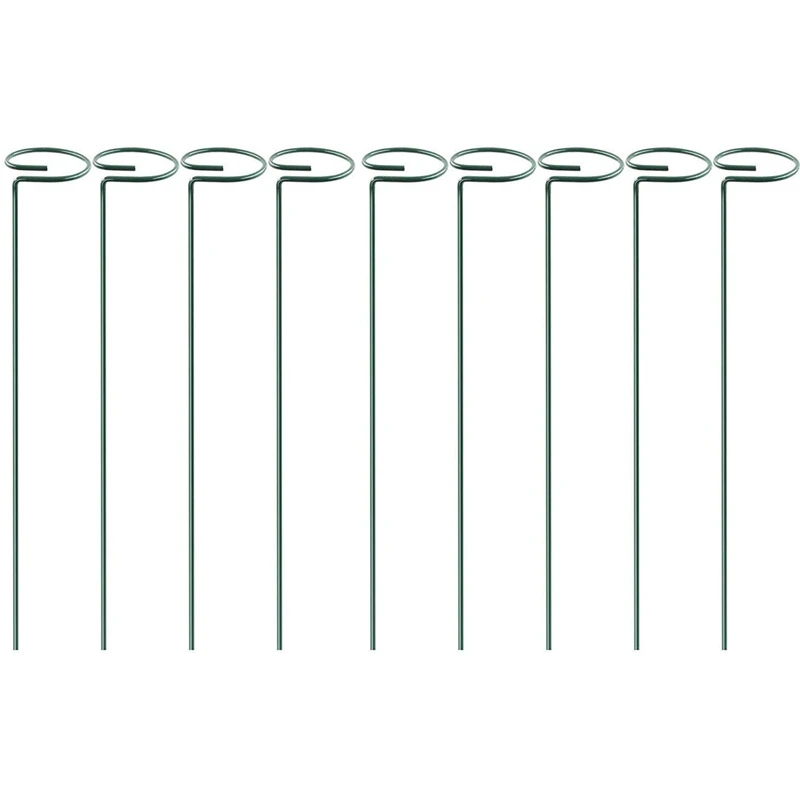 

10 Pieces of Flowers Plant Pile, Metal Single Stem Plant Support, Garden Single Stem Plant Support Pile, 14 Inches